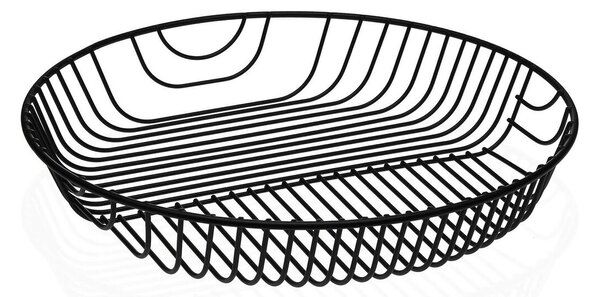 Купа за Плодове Versa Черен Метал Стомана 30 x 4,7 x 30 cm