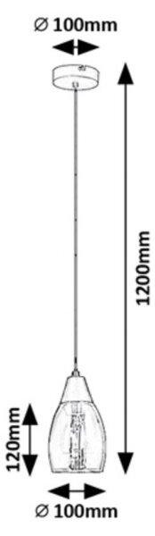 Rabalux 72181 - Пендел ILMARI 1xE27/15W/230V