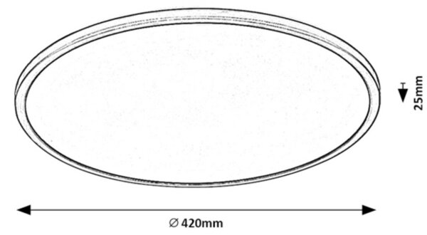 Rabalux 71157 - LED Димируем плафон EZIO LED/22W/230V 3000K 42 см