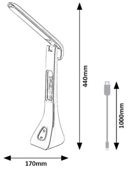 Rabalux 74041 - LED Димируема настолна лампа AMATO LED/7W/5V 4000K черен