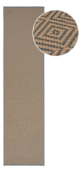 Синьо-естествена ютена пътека 60x230 cm Diamond – Flair Rugs