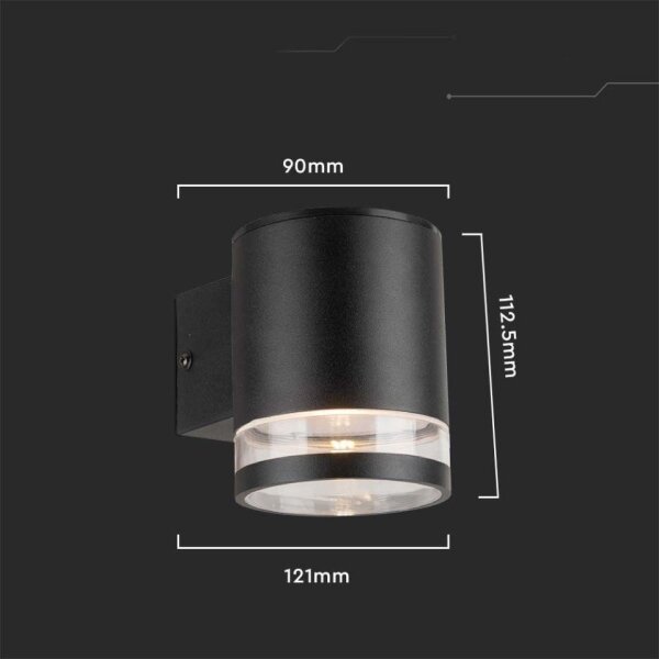 LED външно соларно стенен осветител с сензор LED/1W/3,7V 3000K IP54 черен