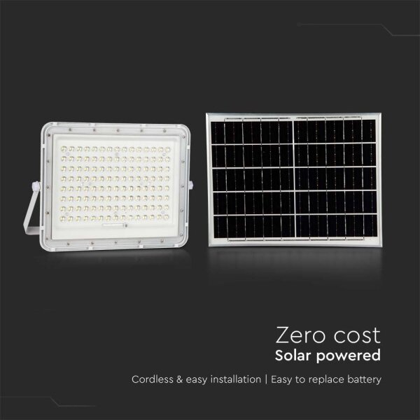 LED Екстериорен соларен прожектор LED/20W/3,2V 4000K бял + д.у