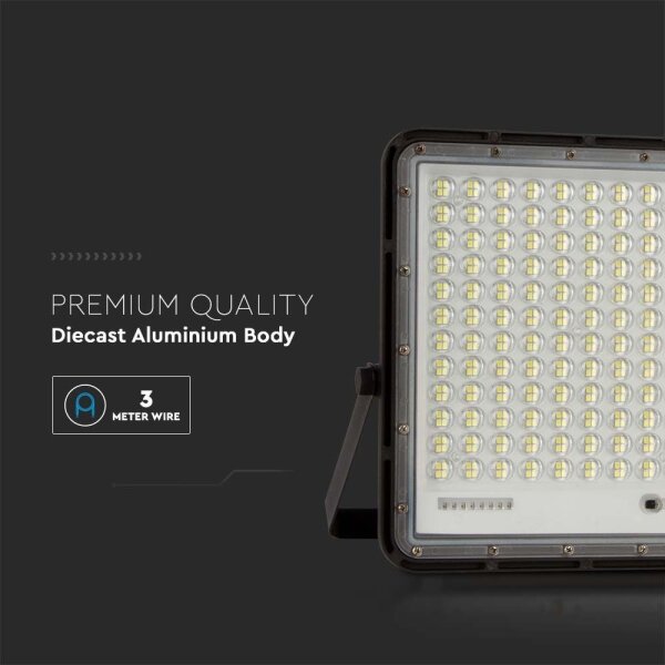 LED Екстериорен соларен прожектор LED/30W/3,2V 6400K черен + д.у