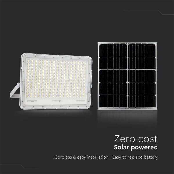 LED Екстериорен соларен прожектор LED/30W/3,2V 6400K бял + д.у