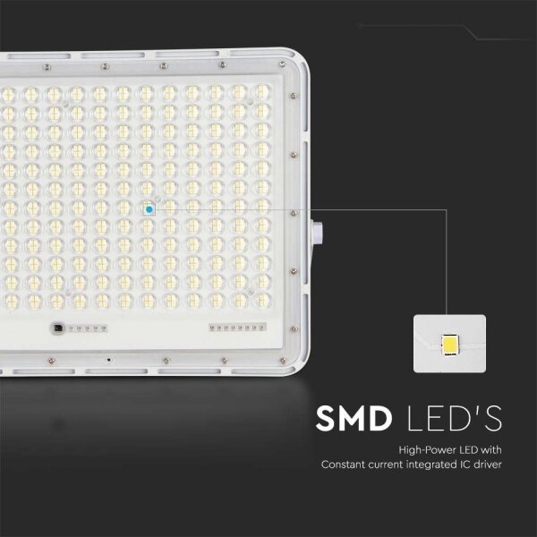 LED Екстериорен соларен прожектор LED/30W/3,2V 6400K бял + д.у