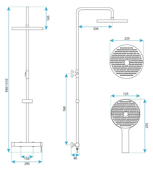 Комплект за душ Rea Foss Clif Titan