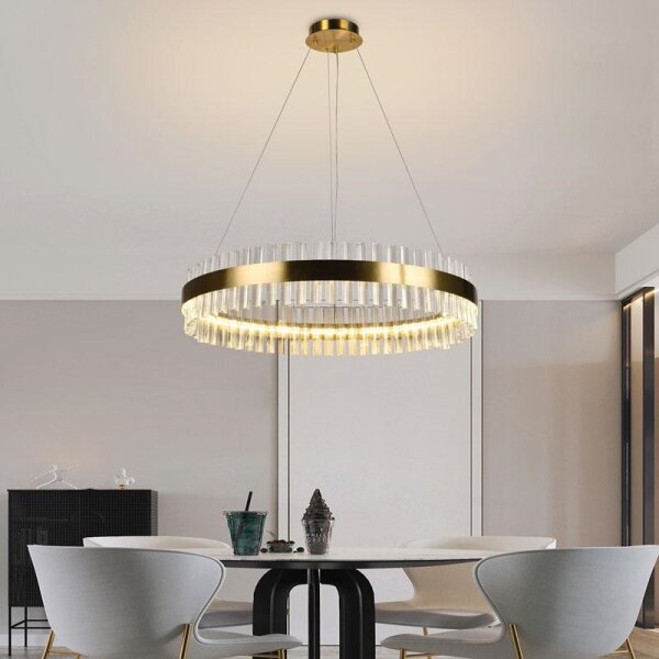 LED Димируем кристален полилей на връв LED/55W/230V + дистанционно управление