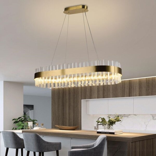 LED Димируем кристален полилей на връв LED/45W/230V + дистанционно управление