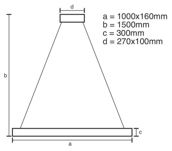 LED Димируем кристален полилей на връв LED/95W/230V + дистанционно управление