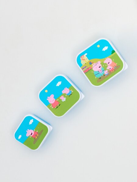 Sinsay - Комплект кутии за съхранение на храна с капаци 3 pack Peppa Pig - многоцветен