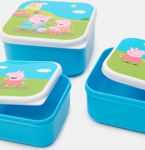 Sinsay - Комплект кутии за съхранение на храна с капаци 3 pack Peppa Pig - многоцветен