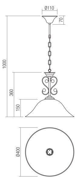 Redo 02-990 - Пендел VERSUS 1xE27/42W/230V