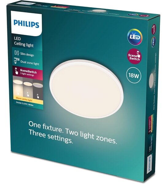 Philips- LED Димируем плафон OZZIET SCENE SWITCH LED/18W/230V 2700K