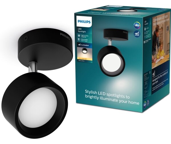 Philips - LED Спот BRACIA LED/5,5W/230V черен