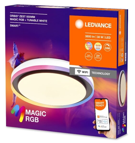 Ledvance - LED RGBW Димируем плафон SMART+ MAGIC LED/38W/230V Wi-Fi