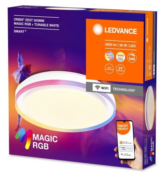 Ledvance - LED RGBW Димируем плафон SMART+ MAGIC LED/38W/230V Wi-Fi