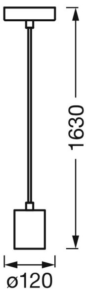 Ledvance - Пендел PENDULUM ROUND 1xE27/15W/230V бял