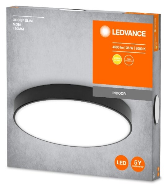 Ledvance - LED Плафониера ORBIS SLIM LED/36W/230V черен