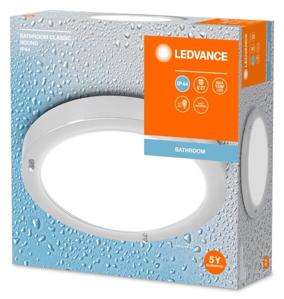 Ledvance - Плафон за баня BATHROOM CLASSIC 1xE27/15W/230V IP44