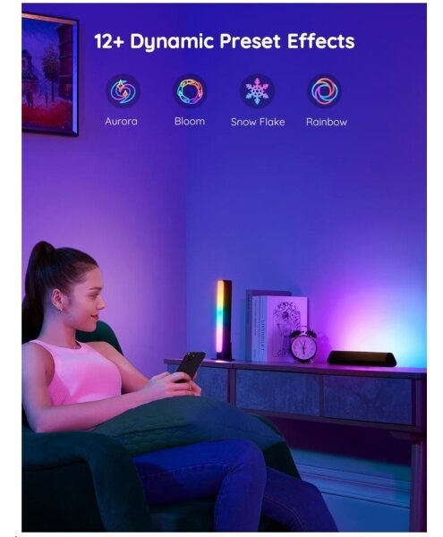 Govee - Комплект 2x Flow Plus SMART LED TV & Gaming RGBICWW Wi-Fi