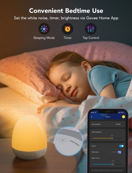 Govee - RGBIC Night Smart LED лампа с високоговорител Wi-Fi