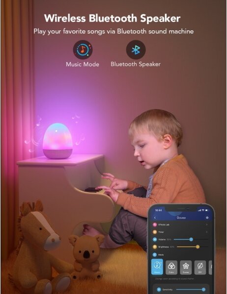 Govee - RGBIC Night Smart LED лампа с високоговорител Wi-Fi