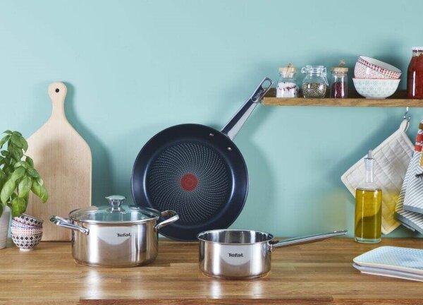 Tefal - Комплект готварски съдове 10 бр. COOK EAT неръждаем