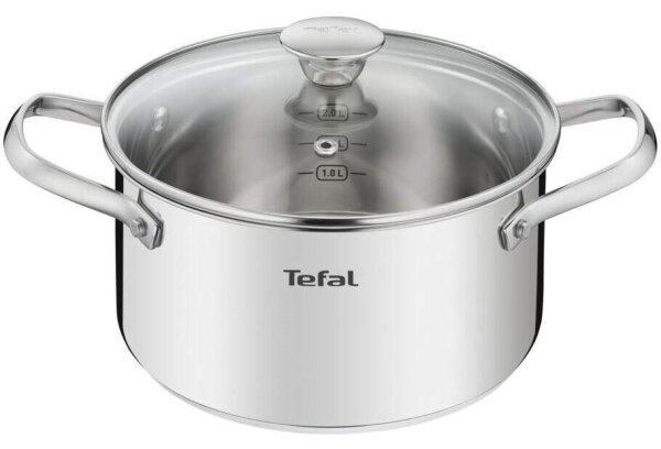 Tefal - Комплект готварски съдове 10 бр. COOK EAT неръждаем