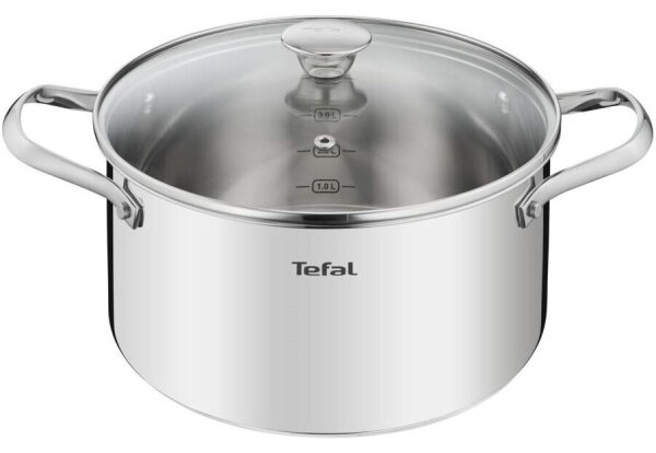 Tefal - Комплект готварски съдове 10 бр. COOK EAT неръждаем