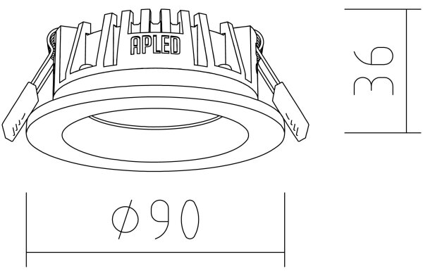 APLED - LED Лампа RONDO WOODLINE LED/3W/230V 3000K Ø 9 см пепел масивнo дървo