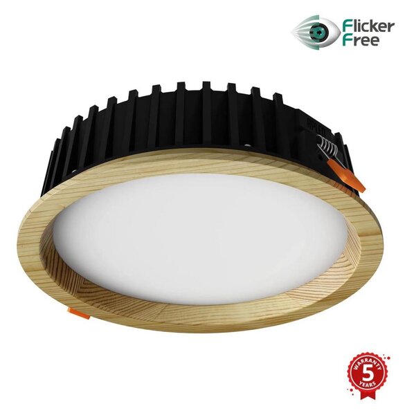 APLED-LED Лампа RONDO WOODLINE LED/12W/230V 4000K Ø 20 см бор масивнo дървo