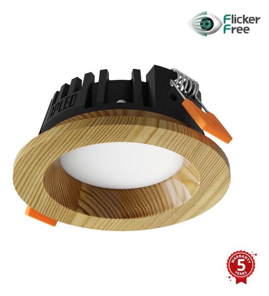 APLED - LED Лампа RONDO WOODLINE LED/3W/230V 3000K Ø 9 см бор масивнo дървo