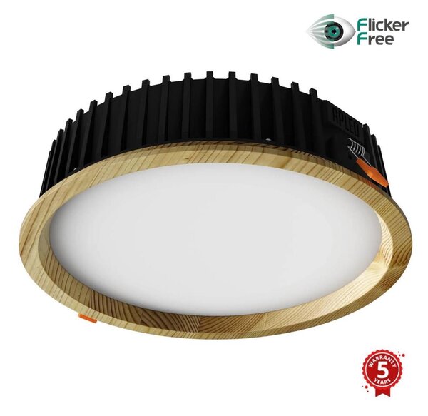 APLED-LED Лампа RONDO WOODLINE LED/18W/230V 3000K Ø 26 см бор масивнo дървo