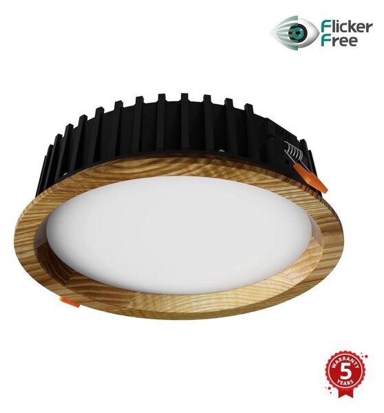 APLED - LED Лампа RONDO WOODLINE LED/6W/230V 4000K Ø 15 см пепел масивнo дървo