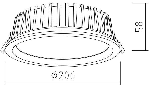 APLED-LED Лампа RONDO WOODLINE LED/12W/230V 4000K Ø 20 см бор масивнo дървo