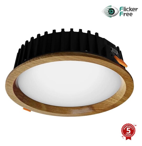 APLED - LED Лампа RONDO WOODLINE LED/12W/230V 3000K Ø 20 см дъб масивнo дървo