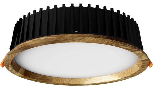 APLED - LED Лампа RONDO WOODLINE LED/18W/230V 3000K Ø 26 см пепел масивнo дървo