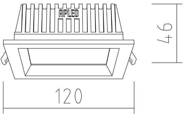 APLED - LED Лампа SQUARE WOODLINE LED/6W/230V 4000K 12x12 см дъб масивнo дървo