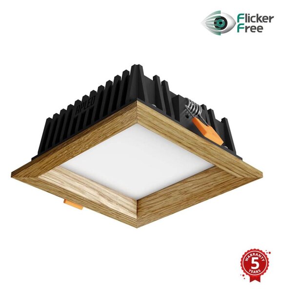 APLED - LED Лампа SQUARE WOODLINE LED/6W/230V 3000K 12x12 см дъб масивнo дървo