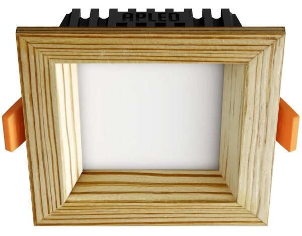 APLED - LED Лампа SQUARE WOODLINE LED/3W/230V 4000K 9x9 см бор масивнo дървo