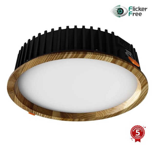 APLED - LED Лампа RONDO WOODLINE LED/18W/230V 3000K Ø 26 см пепел масивнo дървo