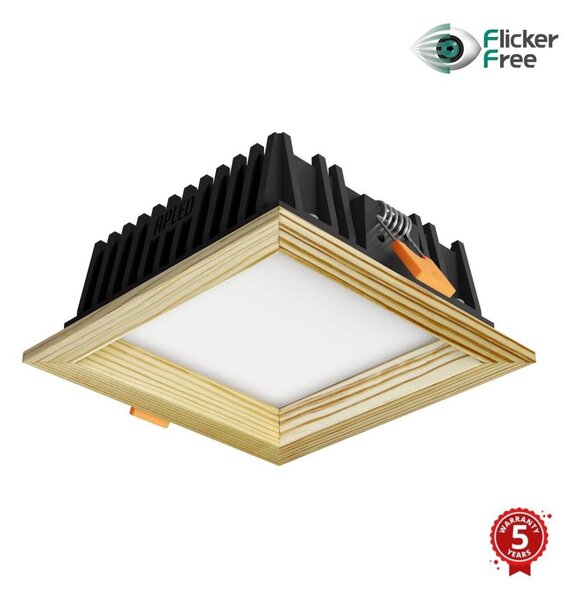 APLED -LED Лампа SQUARE WOODLINE LED/6W/230V 4000K 12x12 см бор масивнo дървo