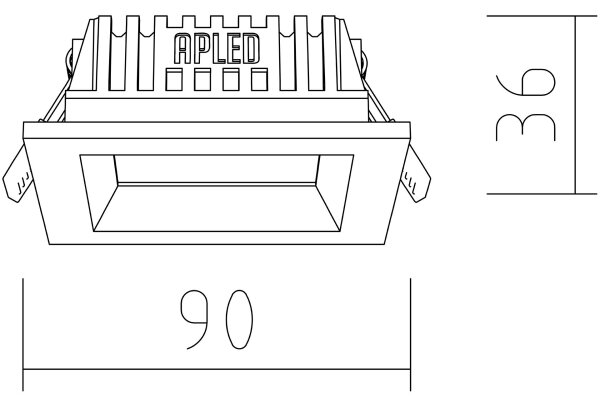 APLED - LED Лампа SQUARE WOODLINE LED/3W/230V 3000K 9x9 см дъб масивнo дървo