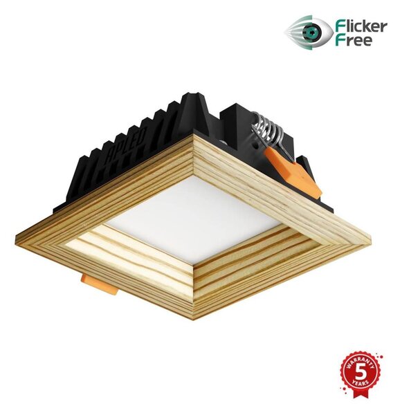 APLED -LED Лампа SQUARE WOODLINE LED/6W/230V 3000K 12x12 см бор масивнo дървo