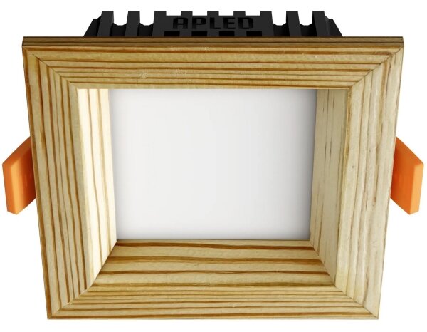APLED - LED Лампа SQUARE WOODLINE LED/3W/230V 3000K 9x9 см бор масивнo дървo