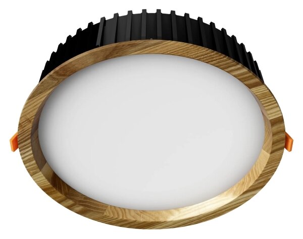 APLED - LED Лампа RONDO WOODLINE LED/18W/230V 3000K Ø 26 см пепел масивнo дървo