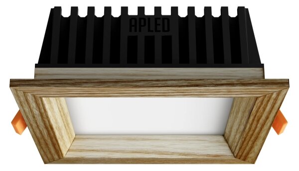 APLED - LED Лампа SQUARE WOODLINE LED/6W/230V 4000K 12x12 см пепел масивнo дървo