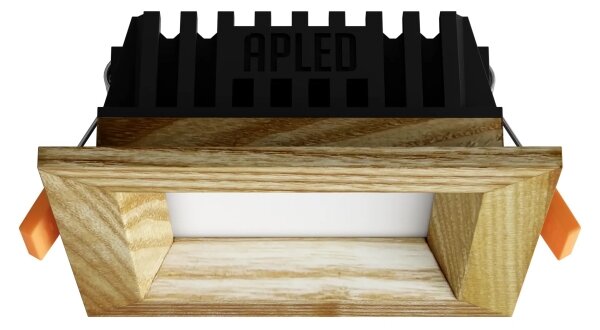 APLED - LED Лампа SQUARE WOODLINE LED/3W/230V 3000K 9x9 см пепел масивнo дървo