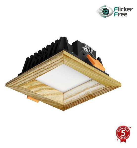 APLED - LED Лампа SQUARE WOODLINE LED/3W/230V 3000K 9x9 см пепел масивнo дървo